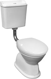 Johnson Suisse Colonial Feature Toilet Suite - White Seat